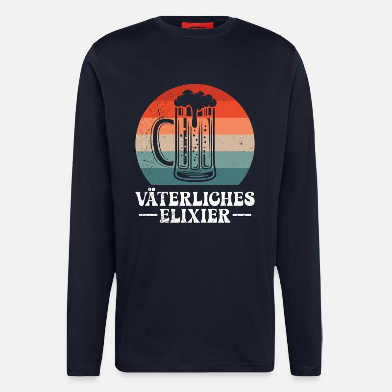 Vaterschaft VÄTERLICHES ELIXIER Lustiges - Langarmshirt - made by SPREAD  - DARK NAVY