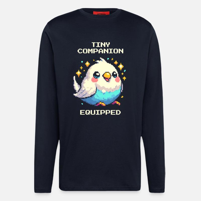 Petit compagnon équipé | Perruche - Manches longues bio décontracté fabriqué en UE - DARK NAVY