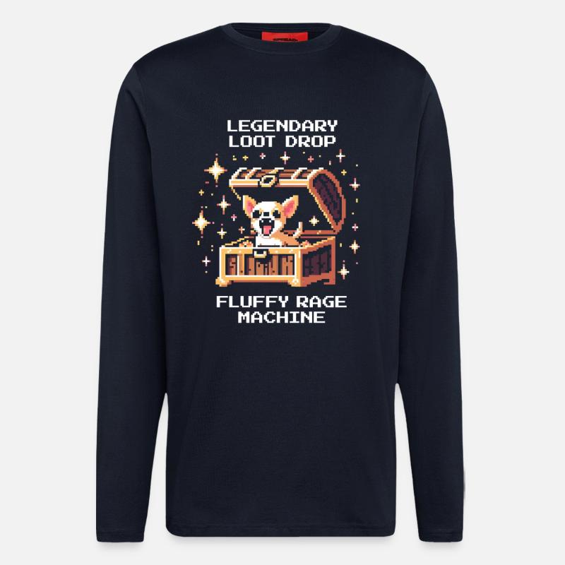 Legendärer Drop: Wut-Flausch | Chihuahua - Langarmshirt - made by SPREAD  - DARK NAVY