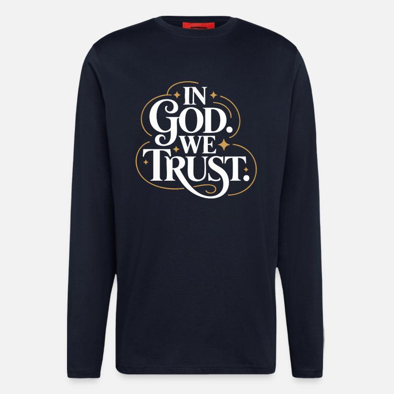 In God We Trust Design - Longsleeve - made by SPREAD - DARK NAVY