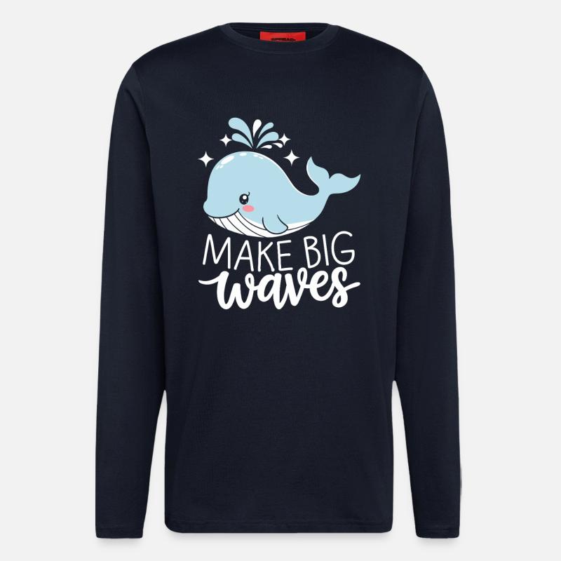 Make Big Waves With Confidence - Longsleeve - made by SPREAD  - DARK NAVY