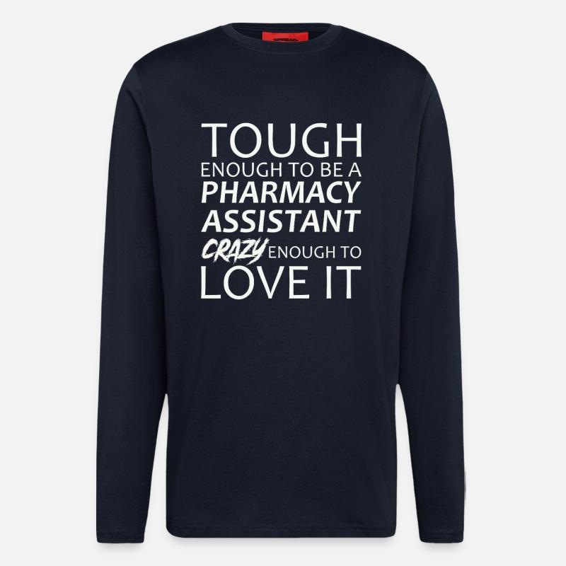 Pharmacy assistant Crazy - Langarmshirt - made by SPREAD  - DARK NAVY