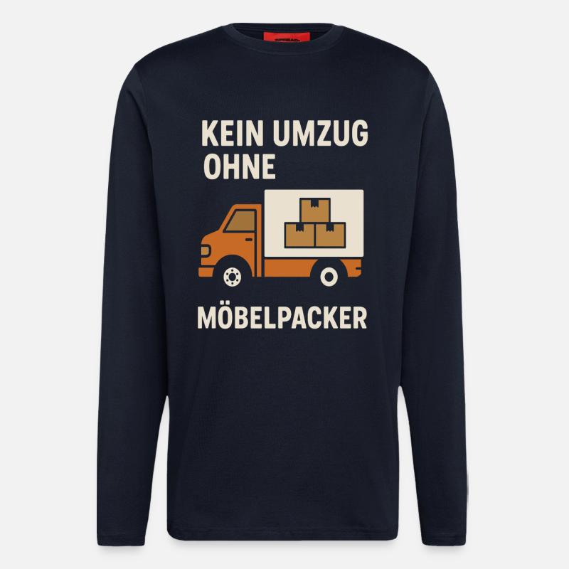 No move without movers - Longsleeve - made by SPREAD  - DARK NAVY