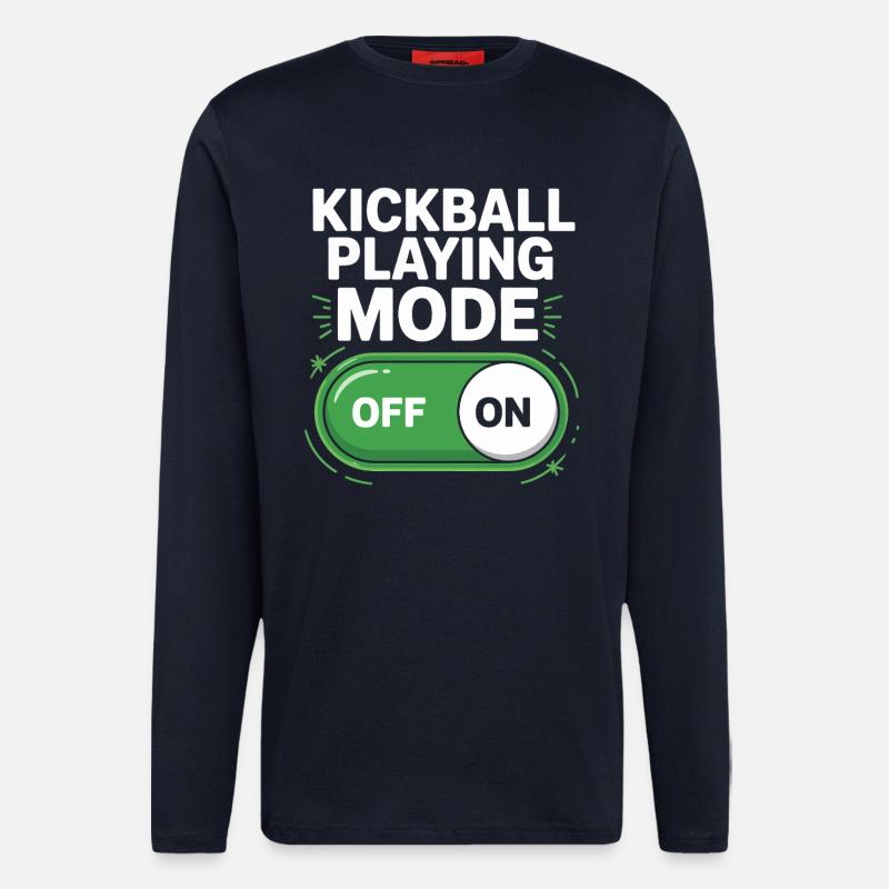 Kickball Game Mode On Off - Longsleeve - made by SPREAD  - DARK NAVY