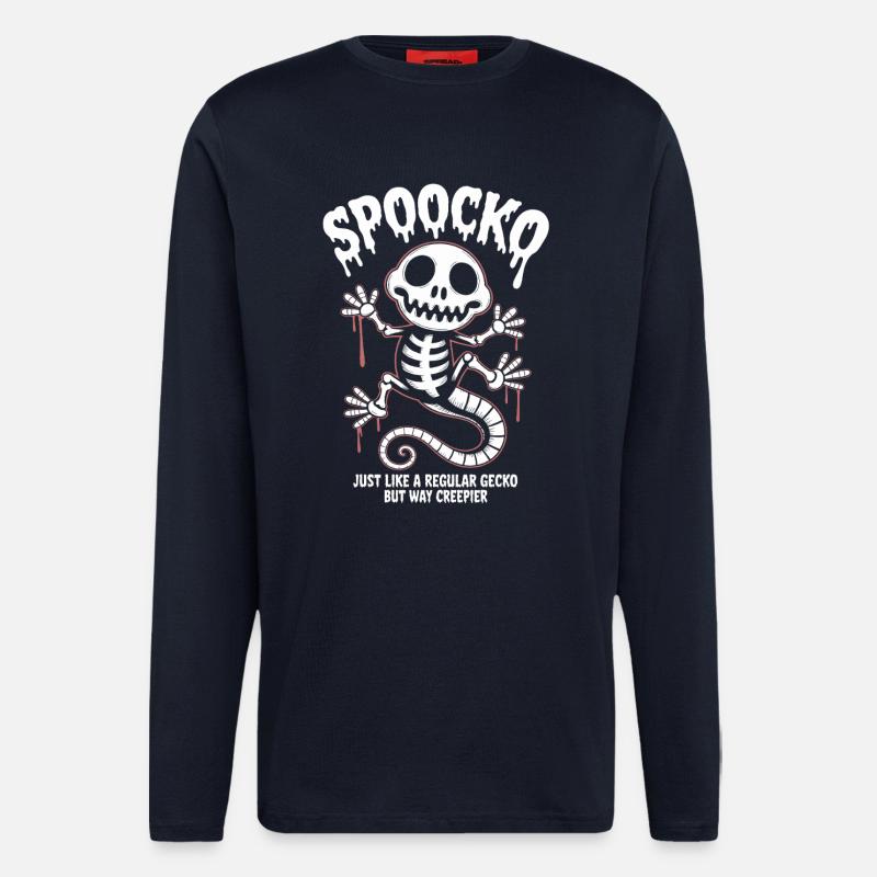 Spooky Skeleton Halloween - Langarmshirt - made by SPREAD  - DARK NAVY