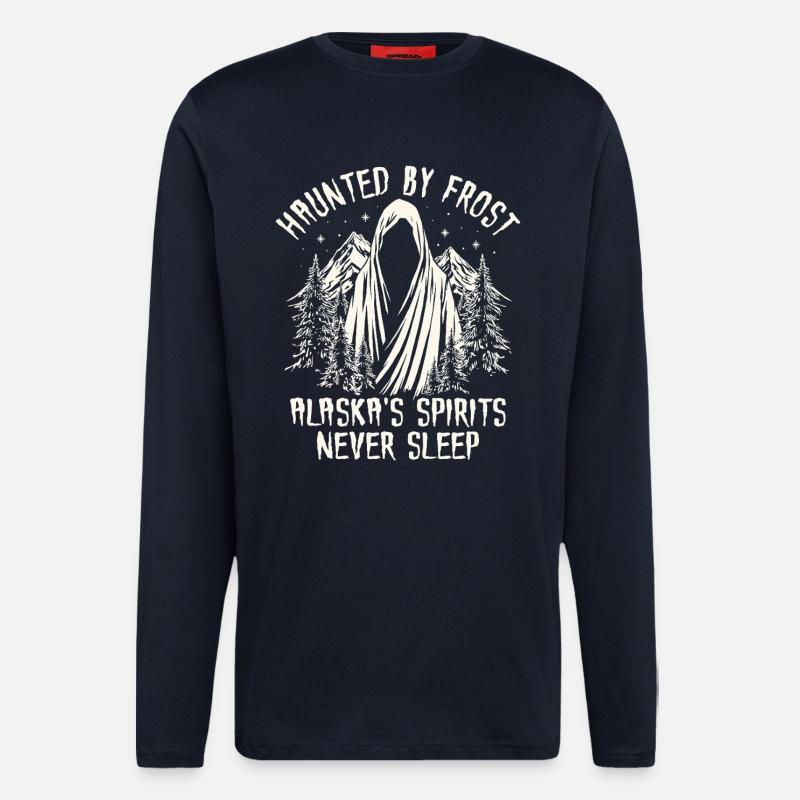 Frost ghosts over Alaska's peaks - Longsleeve - made by SPREAD  - DARK NAVY
