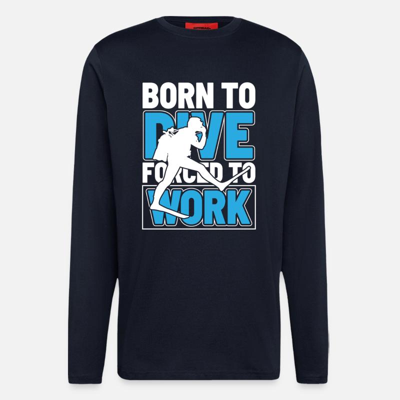 Born to Dive - Langarmshirt - made by SPREAD - DARK NAVY