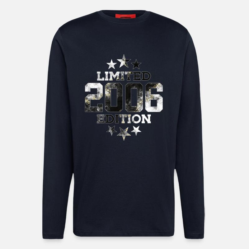 ÉDITION LIMITÉE 2006 ANNIVERSAIRE - Manches longues bio décontracté fabriqué en UE - DARK NAVY