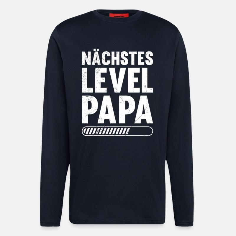 Gamer NEXT LEVEL DAD Funny - Longsleeve - made by SPREAD  - DARK NAVY