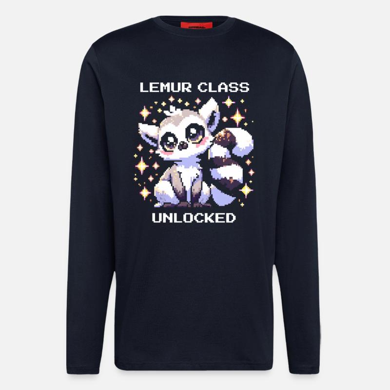 Lemur Class Unlocked | RPG, Leveling - Longsleeve - made by SPREAD  - DARK NAVY