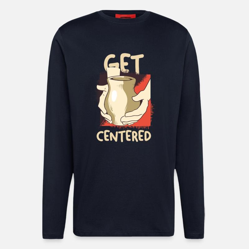 Get Centered Coffee Moment - Longsleeve - made by SPREAD  - DARK NAVY