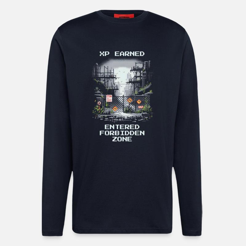 Obtenir XP : Zone interdite découverte - Manches longues bio décontracté fabriqué en UE - DARK NAVY