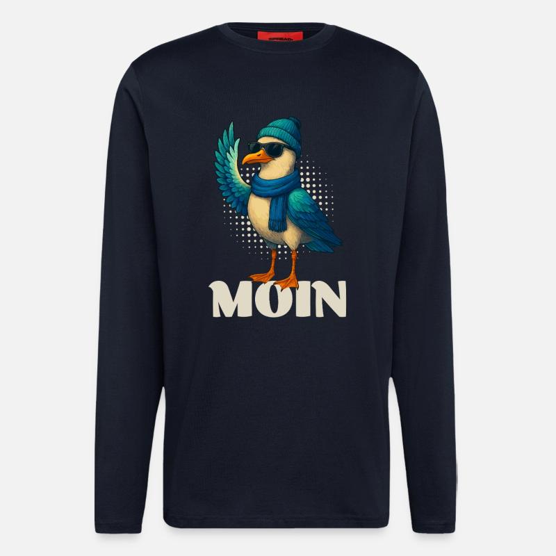 Coole Möwe - Moin - Langarmshirt - made by SPREAD  - DARK NAVY