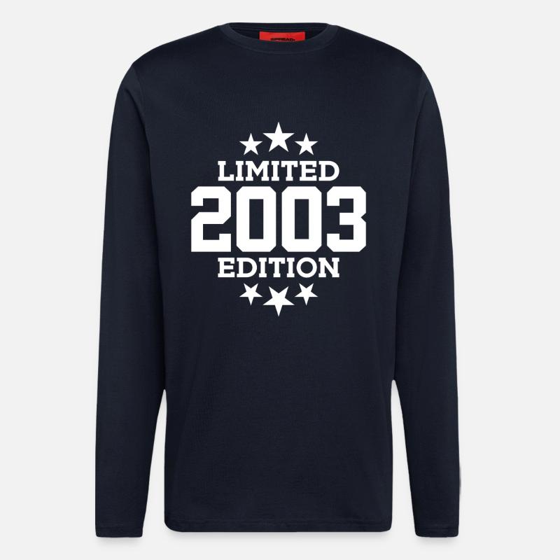ÉDITION LIMITÉE 23E ANNIVERSAIRE 2003 - Manches longues bio décontracté fabriqué en UE - DARK NAVY