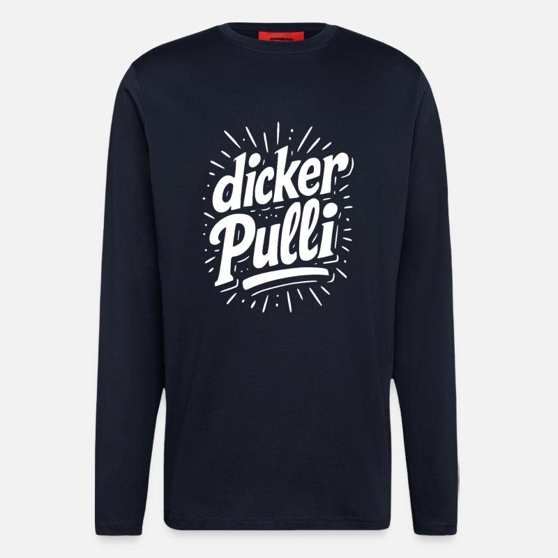 Pull épais Neon Typo - Manches longues bio décontracté fabriqué en UE - DARK NAVY