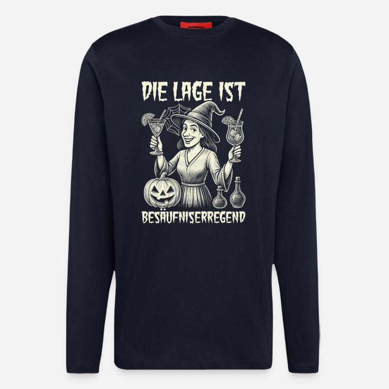 The situation is drunkenness - Longsleeve - made by SPREAD - DARK NAVY