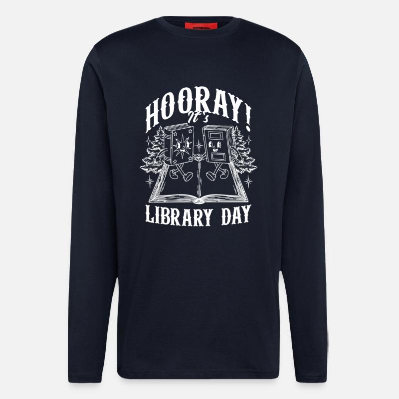 Library Day Librarian Reading Librarian - Longsleeve - made by SPREAD - DARK NAVY