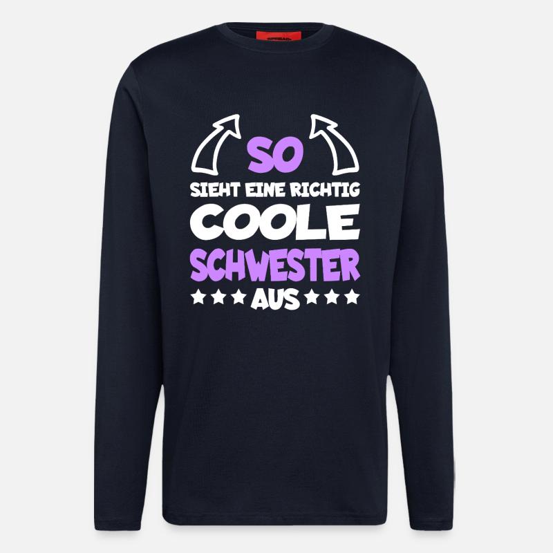 richtigcooleschwesterspreaddew1 - Langarmshirt - made by SPREAD  - DARK NAVY