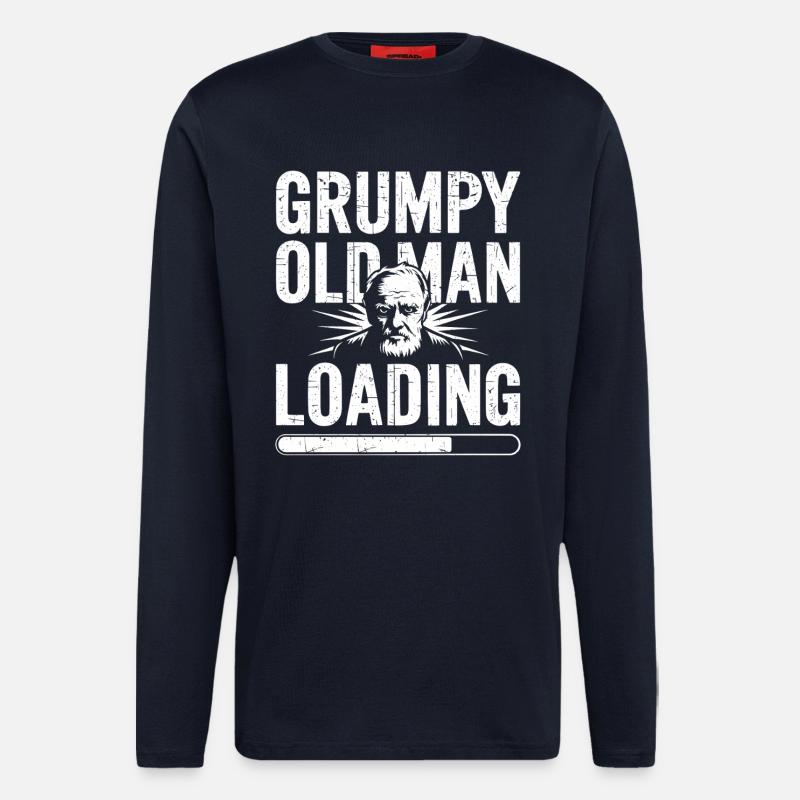 GrumpyOldMan Loading Bar - Longsleeve - made by SPREAD  - DARK NAVY