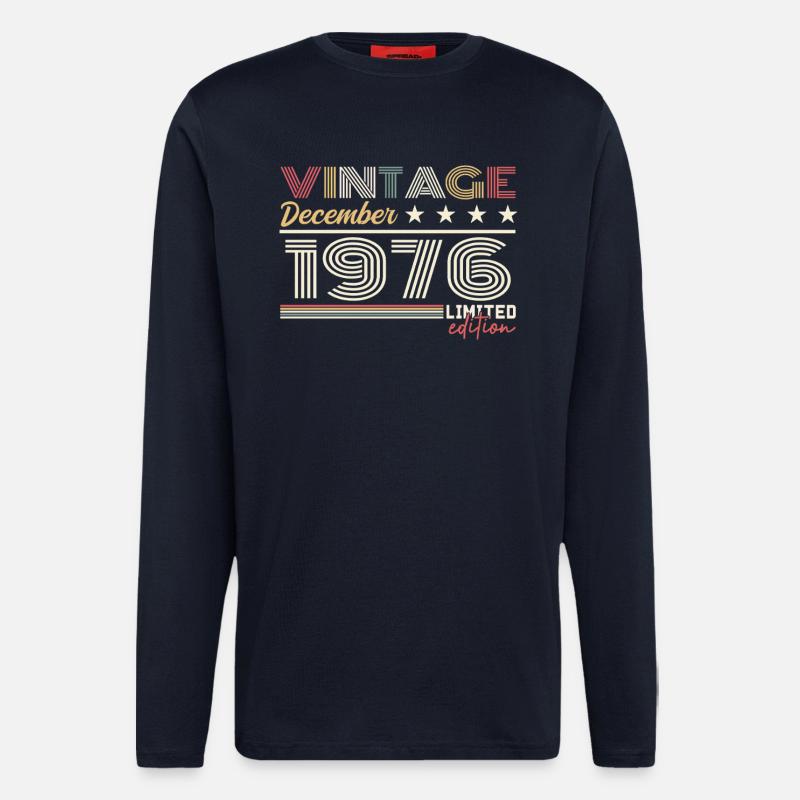 Geschenk Dezember 1976 - Langarmshirt - made by SPREAD  - DARK NAVY