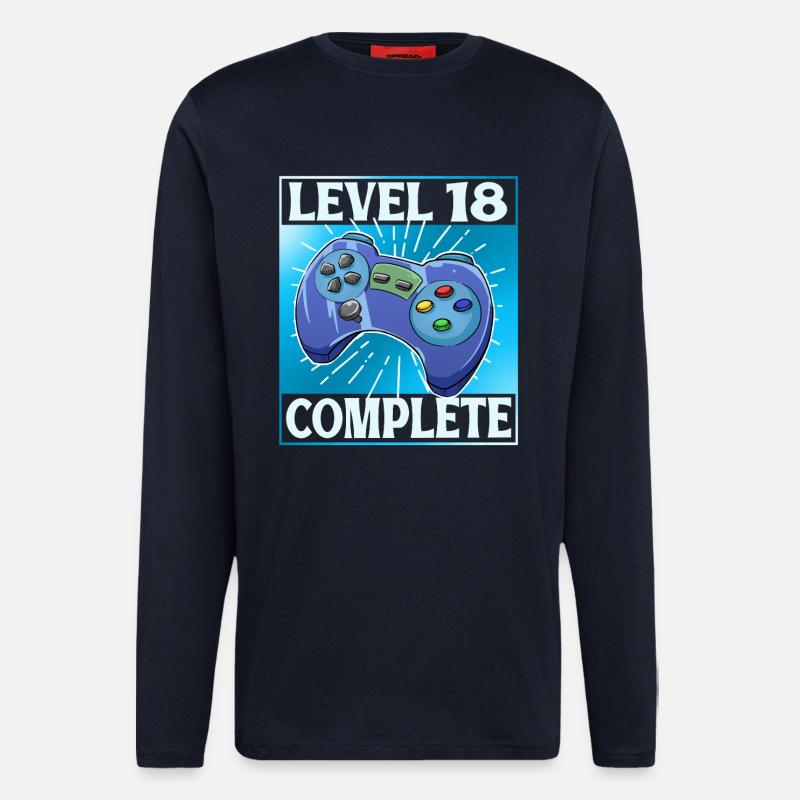 Level 18 Complete - Langarmshirt - made by SPREAD  - DARK NAVY