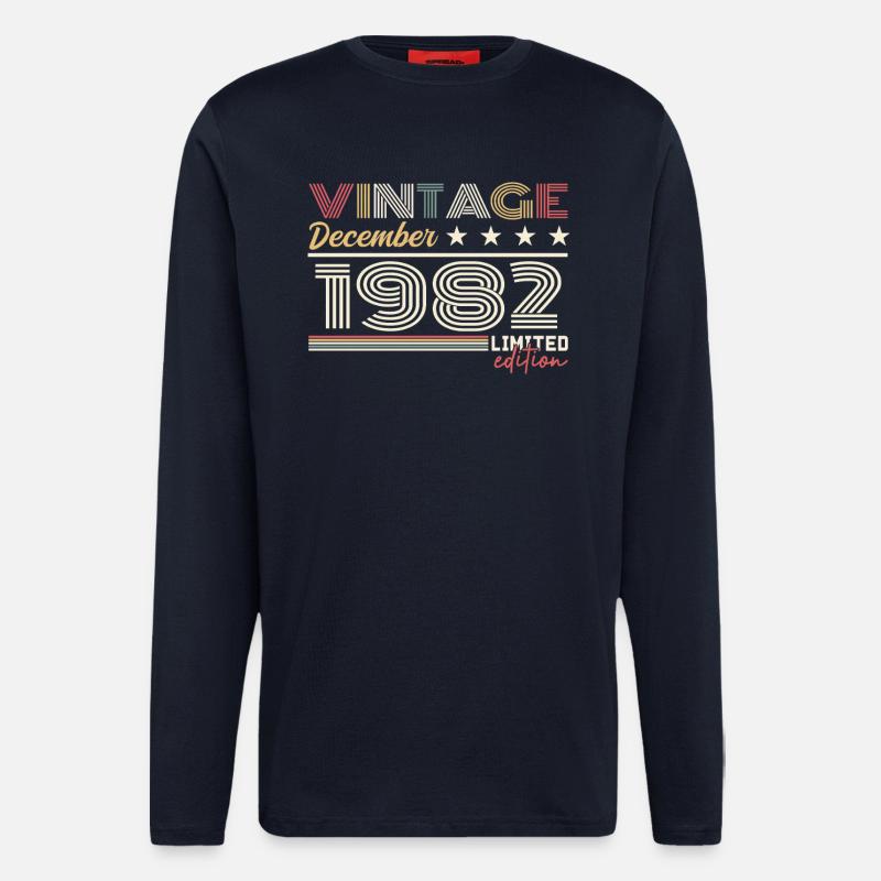 Geschenk Dezember 1982 - Langarmshirt - made by SPREAD  - DARK NAVY
