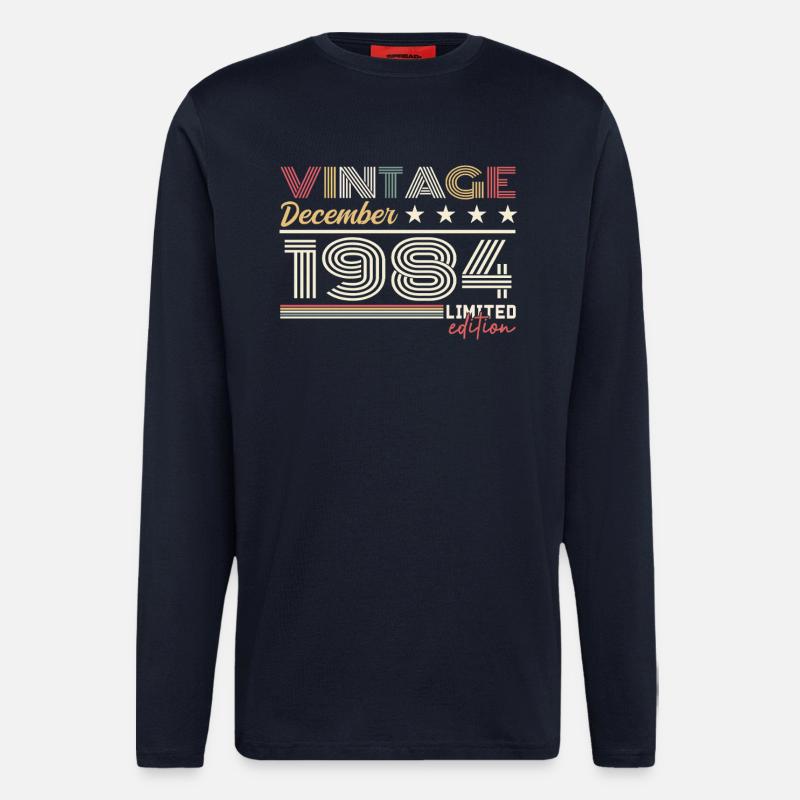 Geschenk Dezember 1984 - Langarmshirt - made by SPREAD  - DARK NAVY