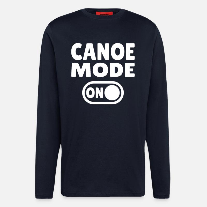 Mode canoë activé - Manches longues bio décontracté fabriqué en UE - DARK NAVY