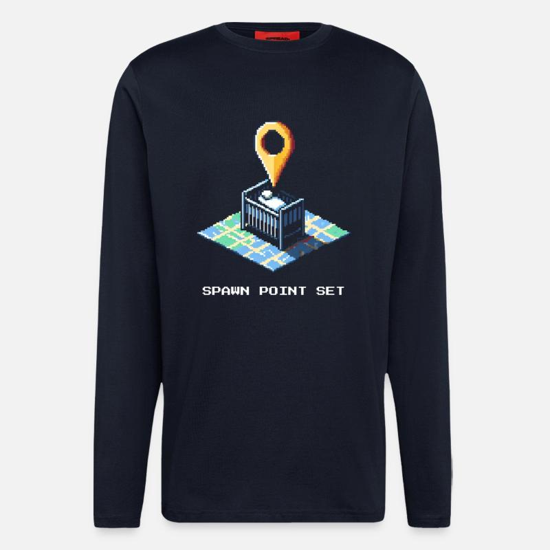 Spawnpunkt gesetzt | Baby ist da - Langarmshirt - made by SPREAD - DARK NAVY
