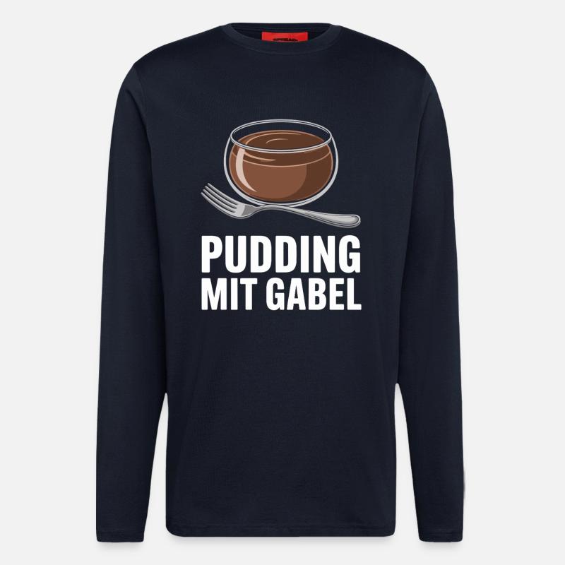 Pudding with fork - Longsleeve - made by SPREAD  - DARK NAVY