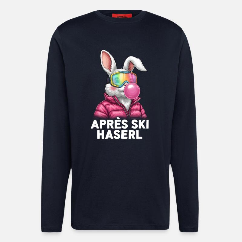 Apres Ski Haserl Pink Bubble Gum - Langarmshirt - made by SPREAD  - DARK NAVY