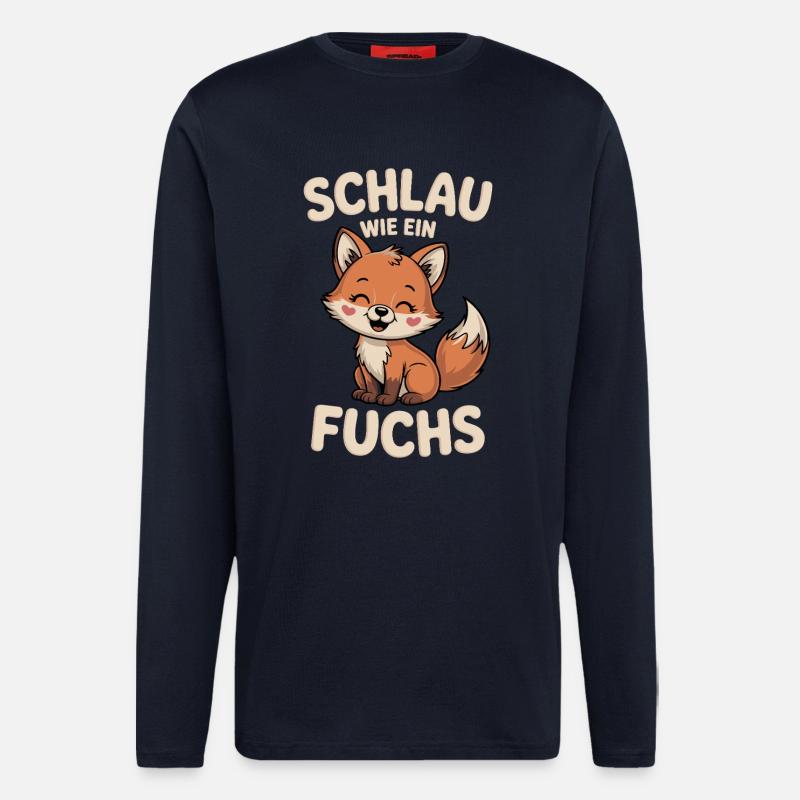 Smart as a fox cute - Longsleeve - made by SPREAD  - DARK NAVY