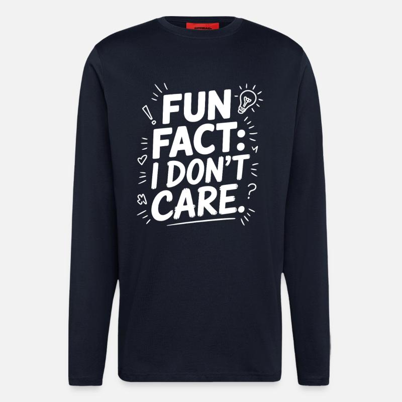 Fun Fact I don't care - Longsleeve - made by SPREAD  - DARK NAVY