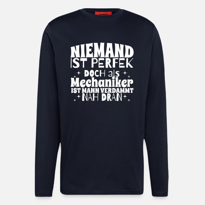 Mechaniker Handwerker Geschenk - Langarmshirt - made by SPREAD  - DARK NAVY