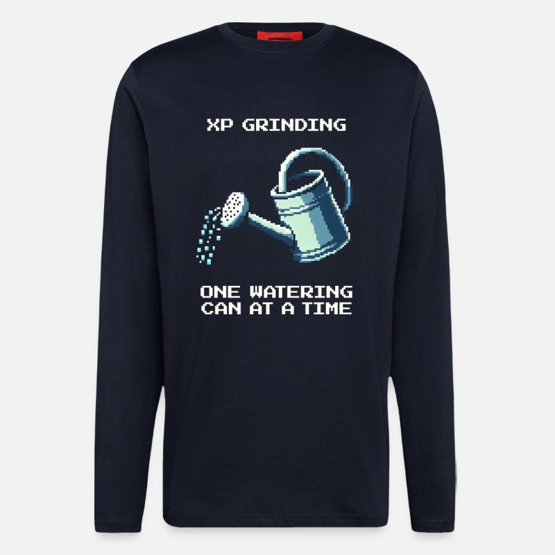 XP Grinding | Pflanzenpflege Leveln - Langarmshirt - made by SPREAD  - DARK NAVY
