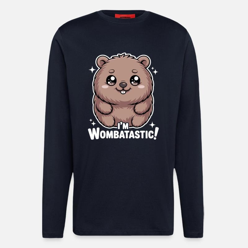 Niedlicher Wombat I'm Wombatastic - Langarmshirt - made by SPREAD  - DARK NAVY