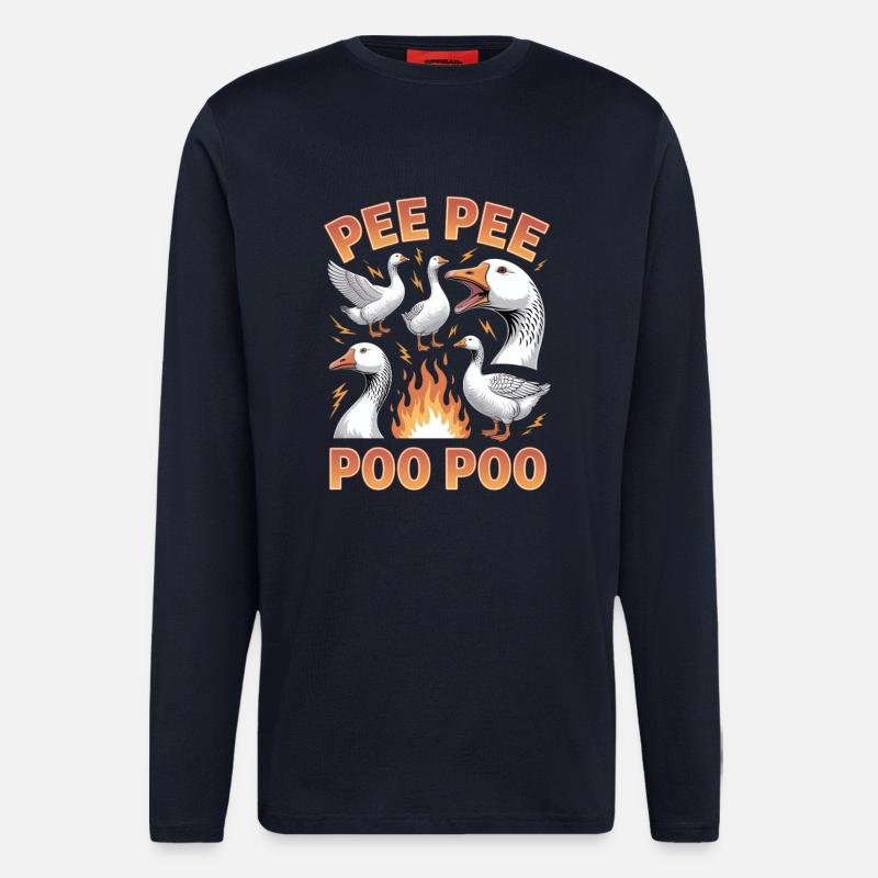 Pee Pee Poo Poo Unwearable Bootleg - Longsleeve - made by SPREAD  - DARK NAVY