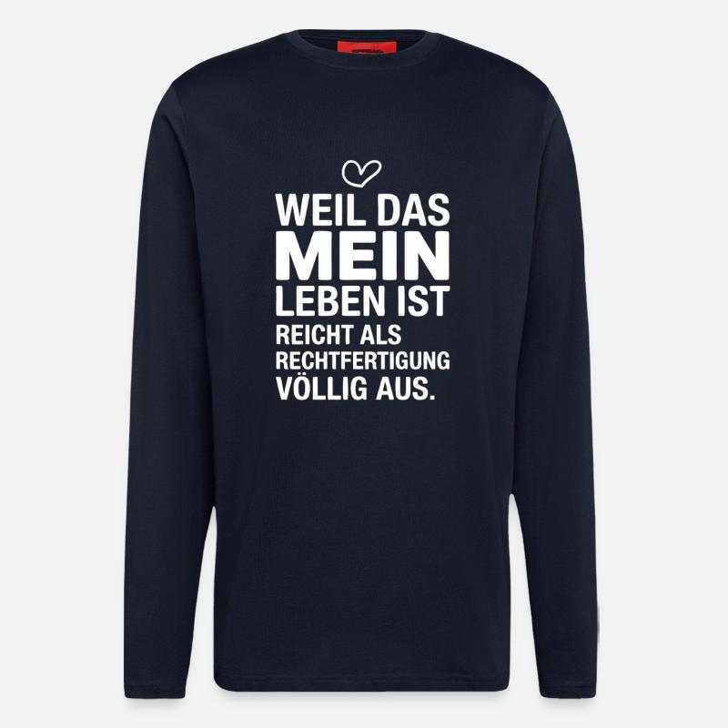 Mein Leben, meine Entscheidung – Statement - Langarmshirt - made by SPREAD  - DARK NAVY