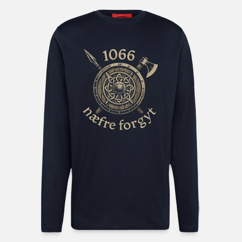 1066 Never Forget Viking Legacy - Langarmshirt - made by SPREAD  - DARK NAVY