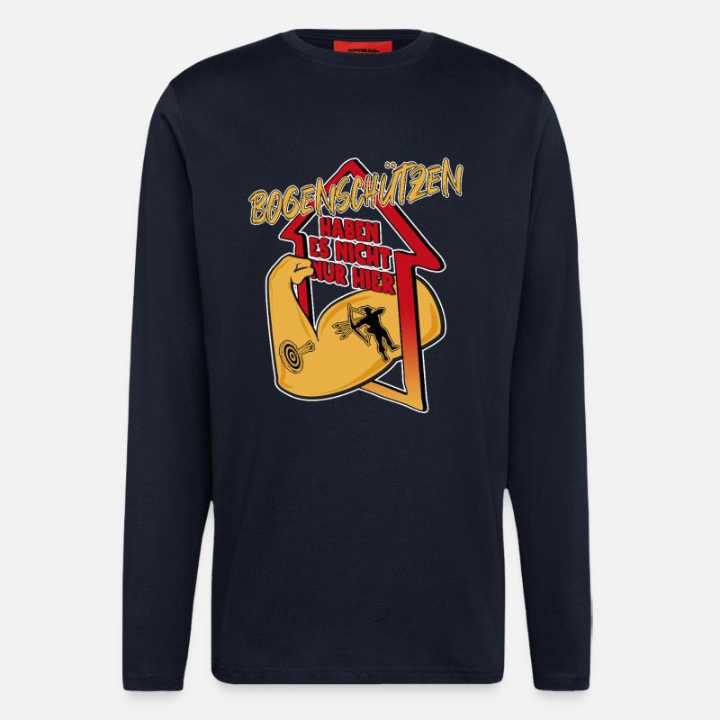 Bogen schießen - Langarmshirt - made by SPREAD  - DARK NAVY