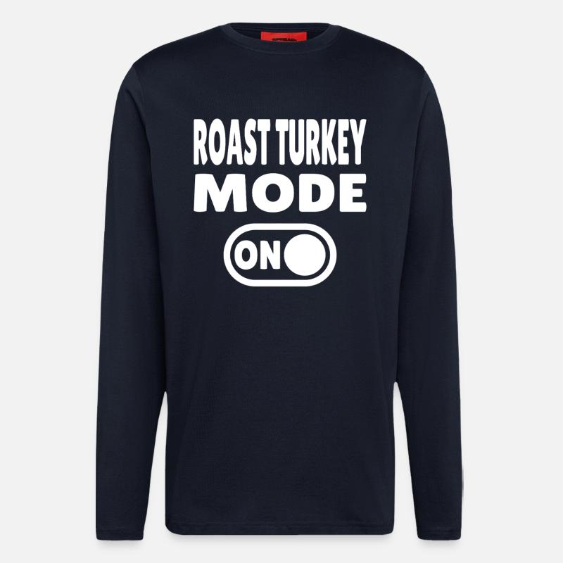 Roast Turkey Mode ON  - Langarmshirt - made by SPREAD  - DARK NAVY