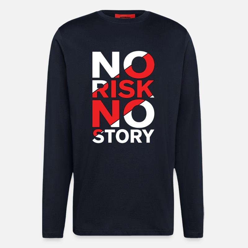 Pas de risque, pas d’histoire - Manches longues bio décontracté fabriqué en UE - DARK NAVY
