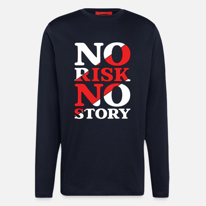 Pas de risque, pas d’histoire - Manches longues bio décontracté fabriqué en UE - DARK NAVY