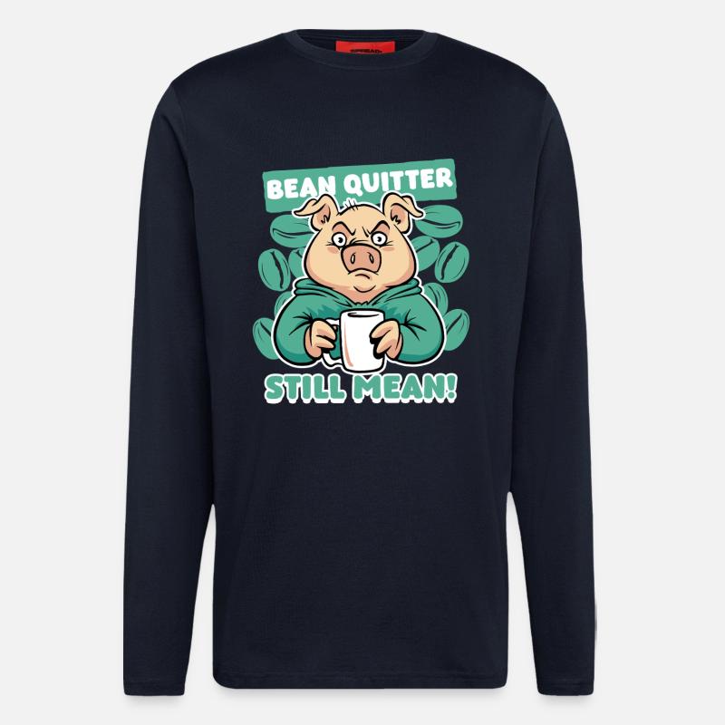 Coffee withdrawal decaffeinated ex-coffee drinker - Longsleeve - made by SPREAD  - DARK NAVY