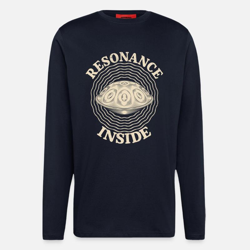 Resonance Inside Handpan - Langarmshirt - made by SPREAD - DARK NAVY
