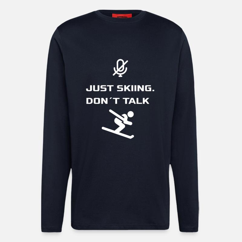 Just Skiing - Dont Talk - Langarmshirt - made by SPREAD - DARK NAVY