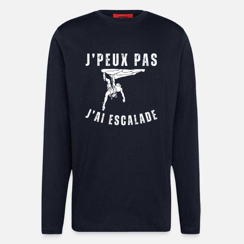 I can't I climbed - Longsleeve - made by SPREAD  - DARK NAVY