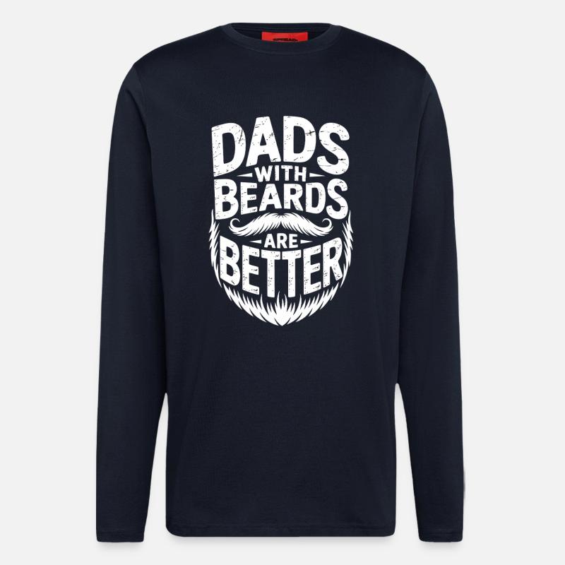 Väter mit Bärten sind besser - Langarmshirt - made by SPREAD  - DARK NAVY