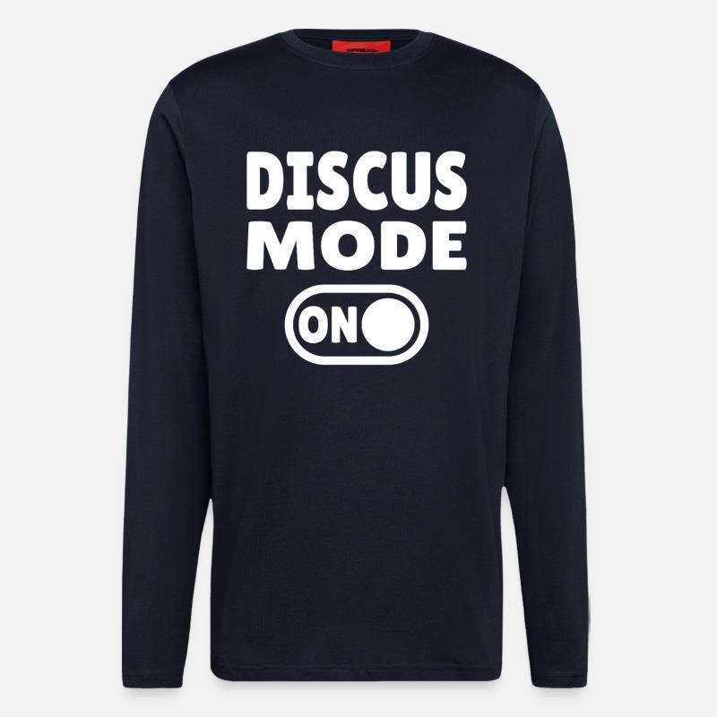 Discus Mode ON - Diskuswerfer - Langarmshirt - made by SPREAD  - DARK NAVY