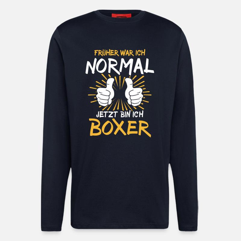 Boxer Spruch - Langarmshirt - made by SPREAD  - DARK NAVY